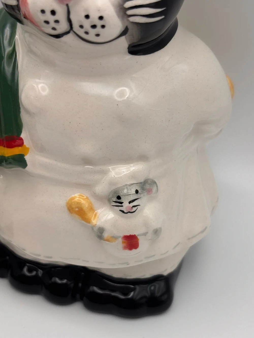 Vintage Black and White Cats Chef Ceramic Set of Salt and Pepper Shakers